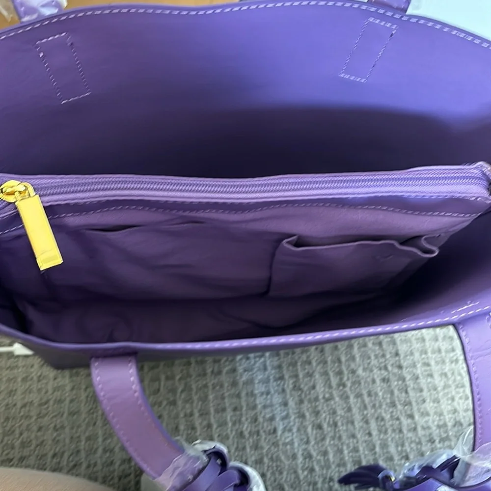 JOY & IMAN || purple tote bag - Picture 8 of 8